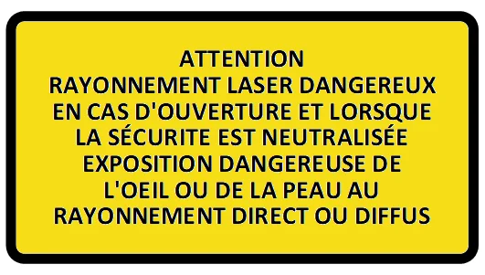 Attention danger laser